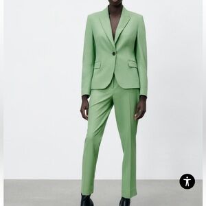 Zara Women Green Blazer and trouser pants 
SOLD AS SET